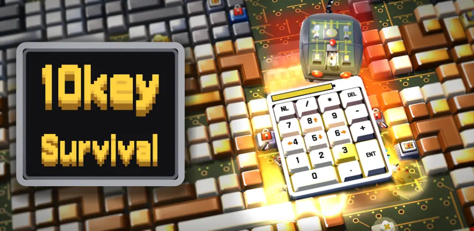 10key Survival key art. 10key and the mouse on a 3D keyboard
