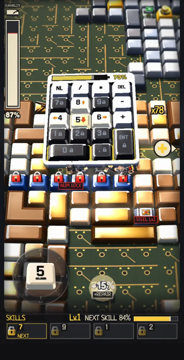 10key smashing keyboard keys as it digs down